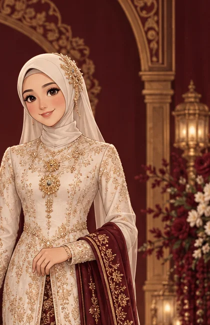 Ilustrasi mempelai wanita